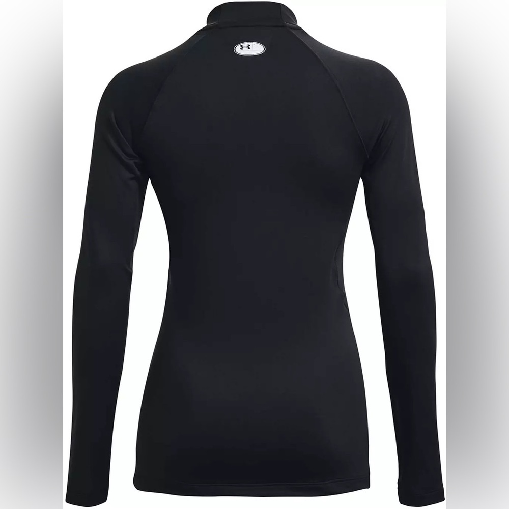 Under Armour Women's ColdGear Fitted Mock Neck Pullover | Medium | Black - Picture 4 of 9